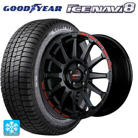 4/20限定 エントリーで最大100％ポイントバック245/50R18 100Q XL グッドイヤー アイスナビ8 マルカサービス アールエムピーレーシング GR12 # クリスタルブラック／ストロボレッド 18-8J 国産車用 スタッドレスタイヤホイール4本セット