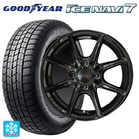 トヨタ シエンタ(10系)用 2024年製 195/65R15 91Q グッドイヤー アイスナビ7(数量限定) 共豊 ザインEK ソリッドブラック 新品スタッドレスタイヤホイール 4本セット
