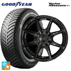 【6/22 20時〜 全品P5倍＆クーポン】225/55R17 101H XL グッドイヤー ベクターフォーシーズンズ ハイブリッド 共豊 ザインEK ソリッドブラック 17-7J 国産車用 オールシーズンタイヤホイール4本セット
