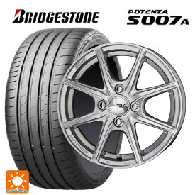【6/22 20時〜 全品P5倍＆クーポン】225/55R17 101Y XL ブリヂストン ポテンザ S007A 正規品 共豊 ザインEK シャインシルバー 17-7J 国産車用 サマータイヤホイール4本セット