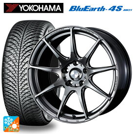 トヨタ GRカローラ(4BA-GZEA14H)用 245/40R18 97Y ヨコハマ ブルーアース4S AW21 ウェッズスポーツ SA99R PSB 新品オールシーズンタイヤホイール 4本セット