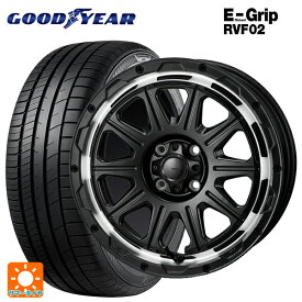 【6/4 20時〜 最大3万円OFFクーポン】185/55R16 83V グッドイヤー エフィシェントグリップ RVF02 ジャパン三陽 ハイブロック レグルス サテンブラック/リムポリッシュ 16-6J 国産車用 サマータイヤホイール4本セット