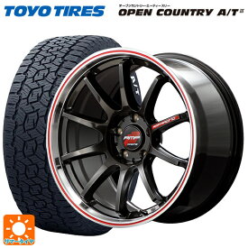 即日発送 【最大3万円OFFクーポン 6/11 1:59迄】ニッサン エクストレイル(33系)用 235/60R18 103H トーヨー オープンカントリー AT3 ホワイトレター RMPレーシング R10 クリスタルブラック/リムポリッシュ+レッド 新品サマータイヤホイール 4本セット