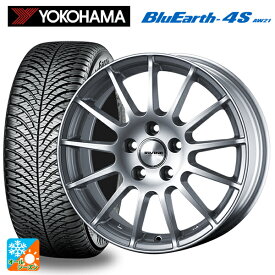 メルセデスベンツ GLC　SUV(X253)用 235/60R18 107W ヨコハマ ブルーアース4S AW21 アーヴィン F01 ハイパーシルバー 新品オールシーズンタイヤホイール 4本セット