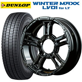 スズキ ジムニーシエラ(74系)用 225/70R16 117/115N ダンロップ ウィンターマックス LV01 for VAN レイズ チームデイトナ FDX-J コレクション BNN 新品スタッドレスタイヤホイール 5本セット