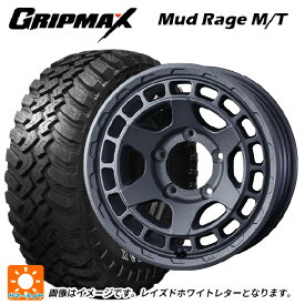 スズキ ジムニーシエラ(74系)用 195/80R15 96Q グリップマックス マッドレイジ MT ホワイトレター ウェッズ マッドヴァンス X タイプS フリントグレイ 新品サマータイヤホイール 4本セット