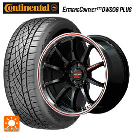 ホンダ ステップワゴン(RP6~8)用 225/40R18 92Y XL コンチネンタル エクストリームコンタクト DWS06プラス 正規品 # エムアイディー MIDレーシング R10 # クリスタルブラック/リムポリッシュ+レッド 新品サマータイヤホイール 4本セット