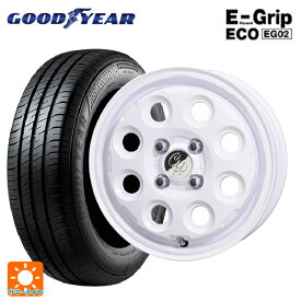 即日発送 165/70R14 81S グッドイヤー エフィシェントグリップ エコ EG02 # 共豊 デコル ネイチャー マットホワイト 14-4.5J 国産車用 サマータイヤホイール4本セット