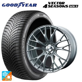 【最大3万円OFFクーポン 6/11 1:59迄】ニッサン エクストレイル(32系)用 245/45R19 102W XL グッドイヤー ベクターフォーシーズンズ ジェン3 ウェッズスポーツ SA20R VI-SILVER 新品オールシーズンタイヤホイール 4本セット