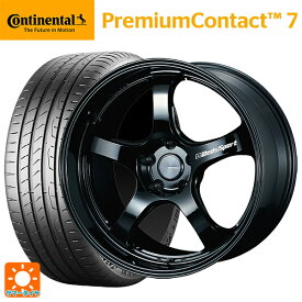 【6/4 20時〜 最大3万円OFFクーポン】スバル レガシィアウトバック(BS系)用 225/55R18 98V コンチネンタル プレミアムコンタクト 7 正規品 ウェッズスポーツ RN05M Gloss Black 新品サマータイヤホイール 4本セット