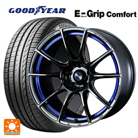 【5/25限定抽選で100％ポイントバック】225/60R18 100V グッドイヤー エフィシェントグリップ コンフォート ウェッズ ウェッズスポーツ SA25R BLC2 18-7J 国産車用 サマータイヤホイール4本セット