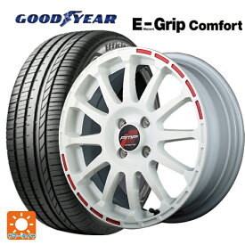 【6/4 20時〜 最大3万円OFFクーポン】185/55R16 83V グッドイヤー エフィシェントグリップ コンフォート マルカサービス アールエムピーレーシング GR12 ホワイト／ストロボレッド 16-6J 国産車用 サマータイヤホイール4本セット