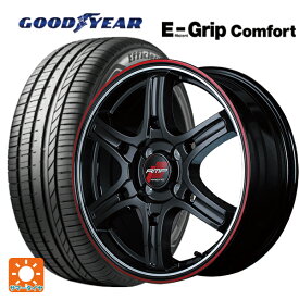 【6/4 20時〜 最大3万円OFFクーポン】185/55R16 83V グッドイヤー エフィシェントグリップ コンフォート マルカサービス アールエムピーレーシング R60 クリスタルブラック／デュアルポリッシュ／レッド＆クリア 16-6J 国産車用 サマータイヤホイール4本セット