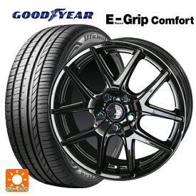 即日発送 トヨタ ヤリスクロス(10系)用 215/50R18 92V グッドイヤー エフィシェントグリップ コンフォート シュタイナー SL5 グロスブラック×サイドカット 新品サマータイヤホイール 4本セット