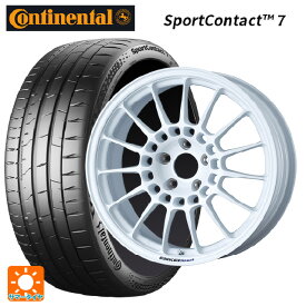 【6/4 20時〜 最大3万円OFFクーポン】225/40R18 92Y XL コンチネンタル スポーツコンタクト 7 正規品 エンケイ エンケイスポーツ RC-T5 White 18-8J 国産車用 サマータイヤホイール4本セット