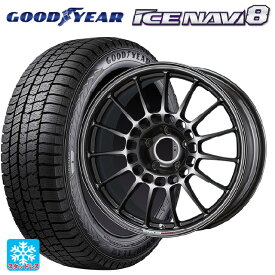 【5/25限定抽選で100％ポイントバック】トヨタ GRヤリス(PA系)用 235/40R18 95Q XL グッドイヤー アイスナビ8 エンケイスポーツ RC-T5 Dark Silver 新品スタッドレスタイヤホイール 4本セット