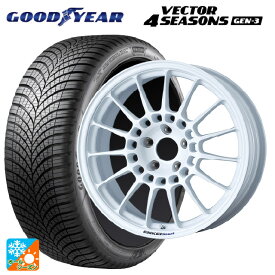 【6/4 20時〜 最大3万円OFFクーポン】トヨタ GRカローラ(4BA-GZEA14H)用 235/40R18 95W XL グッドイヤー ベクターフォーシーズンズ ジェン3 エンケイスポーツ RC-T5 White 新品オールシーズンタイヤホイール 4本セット