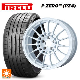 【5/25限定抽選で100％ポイントバック】スバル レヴォーグ(VN系)用 225/45R18 95Y XL ピレリ P-ZERO (PZ4) 正規品 エンケイスポーツ RC-T5 White 新品サマータイヤホイール 4本セット