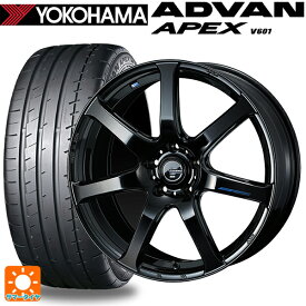 225/40R19 93Y XL ヨコハマ アドバン アペックス V601 ウェッズ レオニス ナヴィア07 PBK 19-8J 国産車用 サマータイヤホイール4本セット