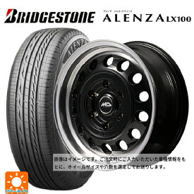 スズキ ジムニーシエラ(74系)用 215/70R16 100H ブリヂストン アレンザLX100 正規品 # エムアイディー ガルシア シスコ タイプ2 ブラック/リムポリッシュ 新品サマータイヤホイール 5本セット