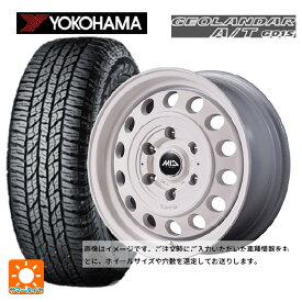 【6/22 20時〜 全品P5倍＆クーポン】スズキ ジムニーシエラ(74系)用 225/70R16 103H ヨコハマ ジオランダー A/T G015 ブラックレター 正規品 エムアイディー ガルシア シスコ タイプ2 オールドイングリッシュホワイト 新品サマータイヤホイール 5本セット