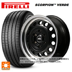 スズキ ジムニーシエラ(74系)用 215/70R16 100H ピレリ スコーピオンヴェルデ 正規品 エムアイディー ガルシア シスコ タイプ2 ブラック/リムポリッシュ 新品サマータイヤホイール 5本セット