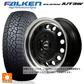スズキ ジムニーシエラ(74系)用 225/75R16 115Q ファルケン ワイルドピーク AT3W エムアイディー ガルシア シスコ タイプ2 ブラック/リムポリッシュ 新品サマータイヤホイール 5本セット
