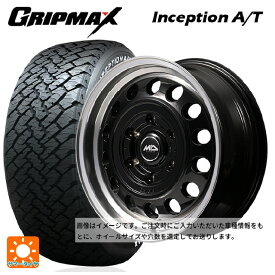 スズキ ジムニーシエラ(74系)用 235/70R16 106T グリップマックス インセプション A/T ホワイトレター エムアイディー ガルシア シスコ タイプ2 ブラック/リムポリッシュ 新品サマータイヤホイール 5本セット