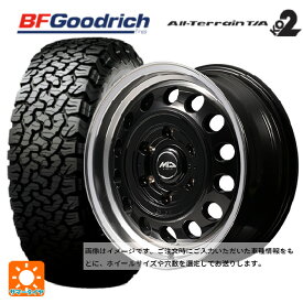 【6/15〜16限定 全品P5倍＆クーポン】スズキ ジムニーシエラ(74系)用 225/70R16 102/99R BFグッドリッチ オールテレーン TA KO2 ホワイトレター 正規品 # エムアイディー ガルシア シスコ タイプ2 ブラック/リムポリッシュ 新品サマータイヤホイール 4本セット