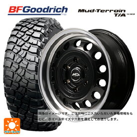 スズキ ジムニーシエラ(74系)用 225/75R16 115/112Q BFグッドリッチ マッドテレーン TA KM3 ブラックレター 正規品 エムアイディー ガルシア シスコ タイプ2 ブラック/リムポリッシュ 新品サマータイヤホイール 5本セット
