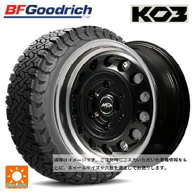 スズキ ジムニーシエラ(74系)用 215/70R16 100/97S BFグッドリッチ オールテレーン TA KO3 ホワイトレター 正規品 エムアイディー ガルシア シスコ タイプ2 ブラック/リムポリッシュ 新品サマータイヤホイール 5本セット