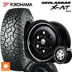 【8/4 20時〜 最大3万円OFFクーポン】スズキ ジムニーシエラ(74系)用 225/70R16 103S ヨコハマ ジオランダー X-AT G016 ホワイトレター 正規品 エムアイディー ガルシア シスコ セミグロスブラック＋リムヴァーレイポリッシュ 新品サマータイヤホイール 5本セット