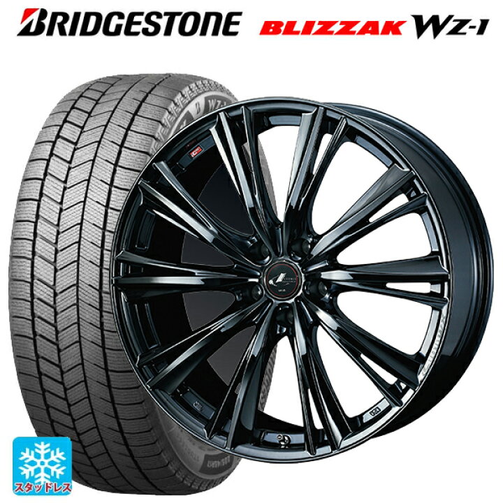 235/60R18インチ ブリヂストン ブリザック WZ-1 WZ1 5H114.3 スタッドレスタイヤホイール4本セット ウェッズ レオニス MV PBMC