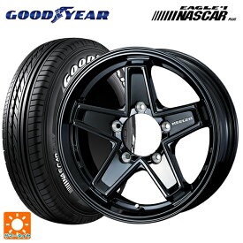スズキ ジムニーシエラ(74系)用 195/80R15 107/105N グッドイヤー イーグル ナンバー1 ナスカープラス ホワイトレター ウェッズ キーラー タクティクス グロスブラック 新品サマータイヤホイール 4本セット