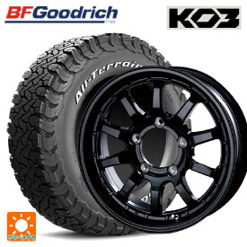 スズキ ジムニーシエラ(74系)用 215/75R15 100/97S BFグッドリッチ オールテレーン TA KO3 ホワイトレター 正規品 インターミラノ クロスフィールド アルファ BK 新品サマータイヤホイール 4本セット
