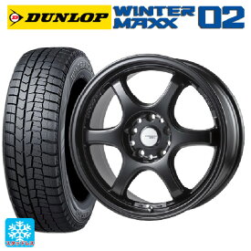 205/50R17 93T ダンロップ ウィンターマックス 02(WM02) # ゴジゲン セミグロスブラック 17-7J 国産車用 スタッドレスタイヤホイール4本セット