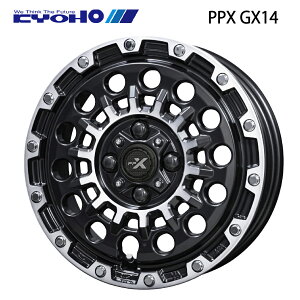 共豊 PPX GX14 マットブラッククリア×ポリッシュ 14×4.5 +45 4/100 新品ホイール1本