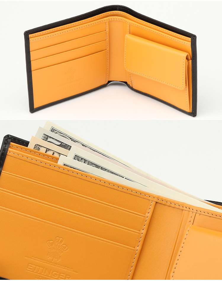 楽天市場】エッティンガー 財布 二つ折り 薄い 本革 メンズ ブランド 