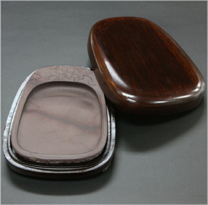 楽天市場】端渓硯 宋坑 天然型 梅雀刻入 5吋（約129×95×16mm） : 書道 