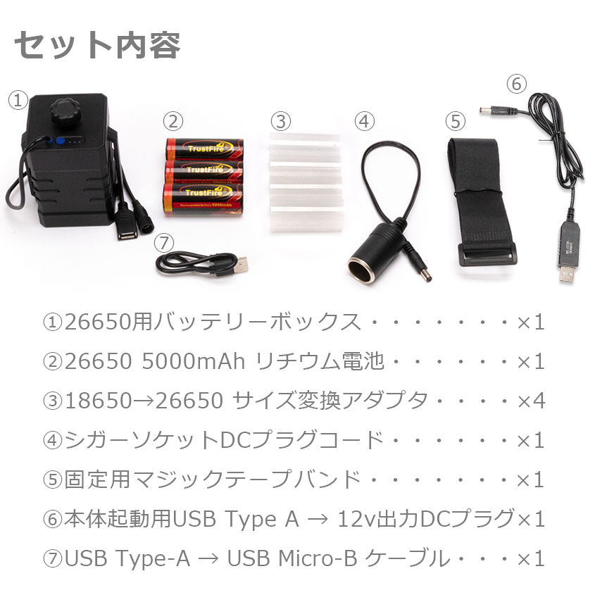 楽天市場】集魚灯 バッテリー 12v 小型 電源 ボックス 【NCR 26650