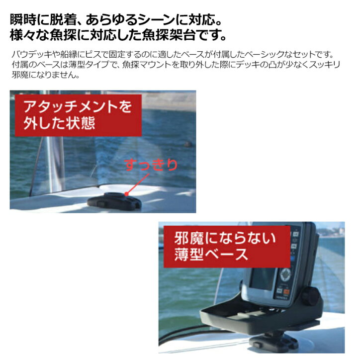 楽天市場】BMO Japan 魚探 取り付け 架台 マルチ 魚探マウント BM 