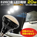 12v LED 防水 電球 20w E26 口金 ノイズ対策 直流 24v にも対応 広配光 全2色(ホワイト / オレンジ) 船舶用 高品質 LEDライト 船 ボート 漁船 イカ釣り 集魚灯 シラスウナギ 電気 デッキライト 作業灯 マリンランプ 無極性 ノイズレス 【楽天倉庫より出荷】