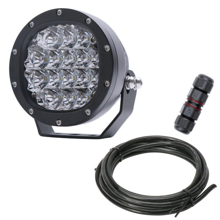 楽天市場】サーチライト 12V 24v ボート 照明 80w 延長配線5m 防水 