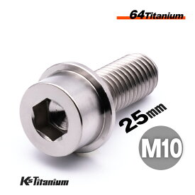 チタンボルト M10×25 brembo キャリパー用 P1.50 1本売り シルバー 64チタン キャップボルト スレッド FULL(全ネジ) バイク レストア パーツ チタン カスタム ドレスアップ 旧車 レストア 修理 部品 ブレンボ ブレーキ