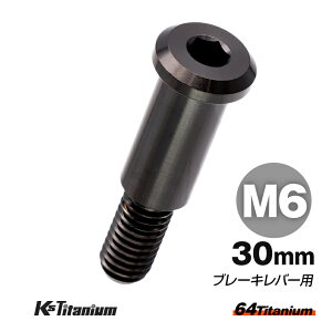 64チタン製 ブレーキレバー ピポットボルト M6×30 ブラック ホンダ CBR250RR MC51 NSR50 NSF100 等 ボルト チタンボルト バイク カスタム ドレスアップ