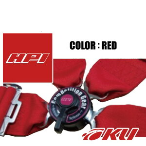HPI レーシングハーネス 4点式(3インチ)レッド FIA公認 運転席側 HPRH-4900RD-R