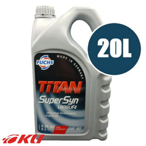 {Ki FUCHS TITAN SUPERSYN LONGLIFE SAE 0w-40 20L ACEA A3/B4 API SN tbNX ^C^ X[p[V OCt 0w40