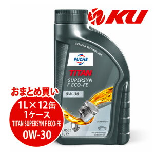 {Ki FUCHS TITAN SUPERSYN F ECO-FE SAE 0W-30 1L×12 1P[X ACEA C2 GWIC tbNX ^C^ X[p[V 0w30