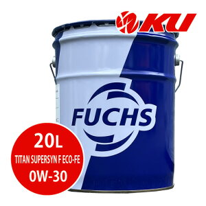 {Ki FUCHS TITAN SUPERSYN F ECO-FE SAE 0W-30 20L×1 ACEA C2 GWIC tbNX ^C^ X[p[V 0w30