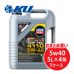 L gbvebN4110 5W-40 5L×4 1P[X f GWIC K\EfB[[GW LIQUI MOLY TOP TEC 5W40 21479